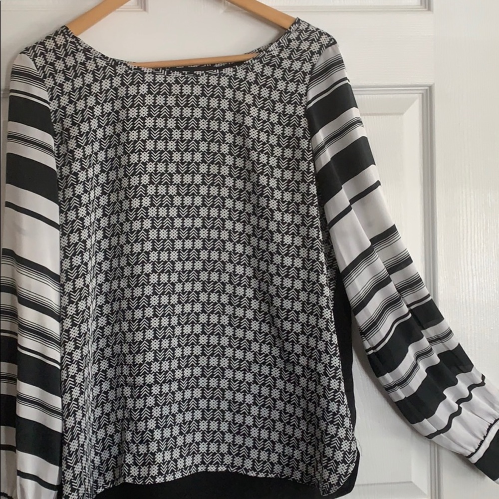 Very nice black and white blouse